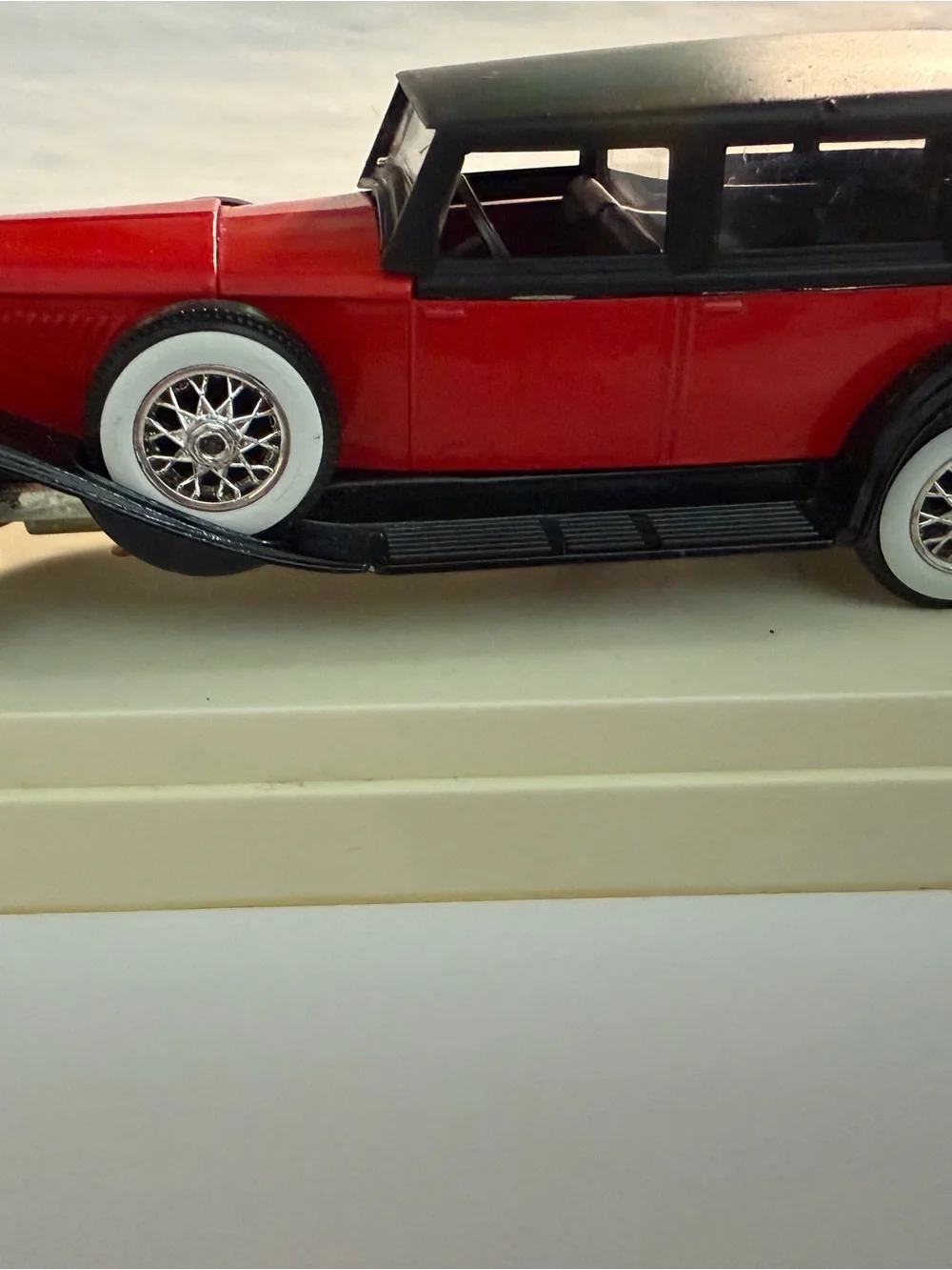 Solid Red and Black #4156Duesenberg Model J Car with Whitewall Tires